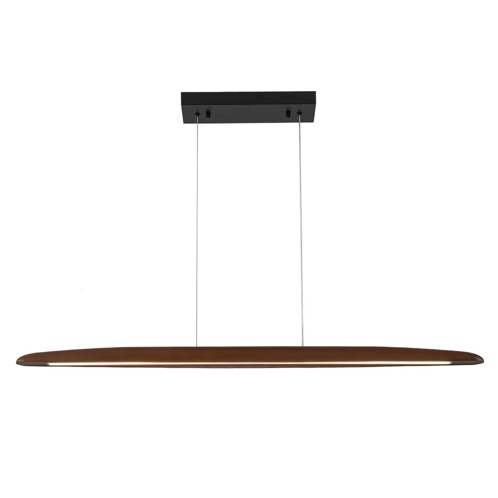 (OpenBox) Minimalist Linear Wood Dimmable LED Island Pendant - Image 3
