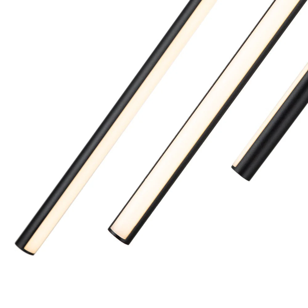(OpenBox) Modern 12-Light Black Cluster Tube LED Pendant Light - Image 10