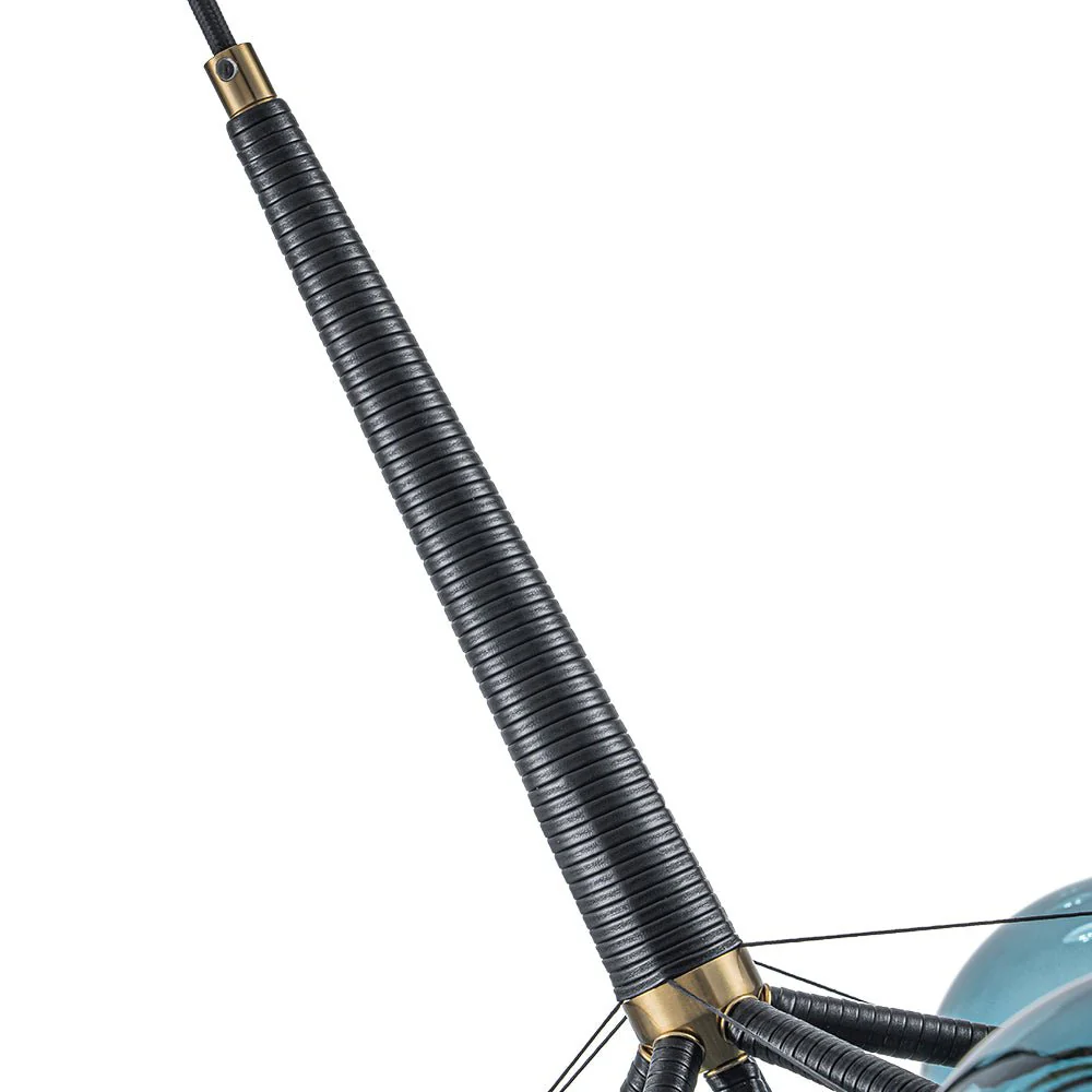 Modern Cluster Blue Glass Globe Bubble Chandelier - Image 17