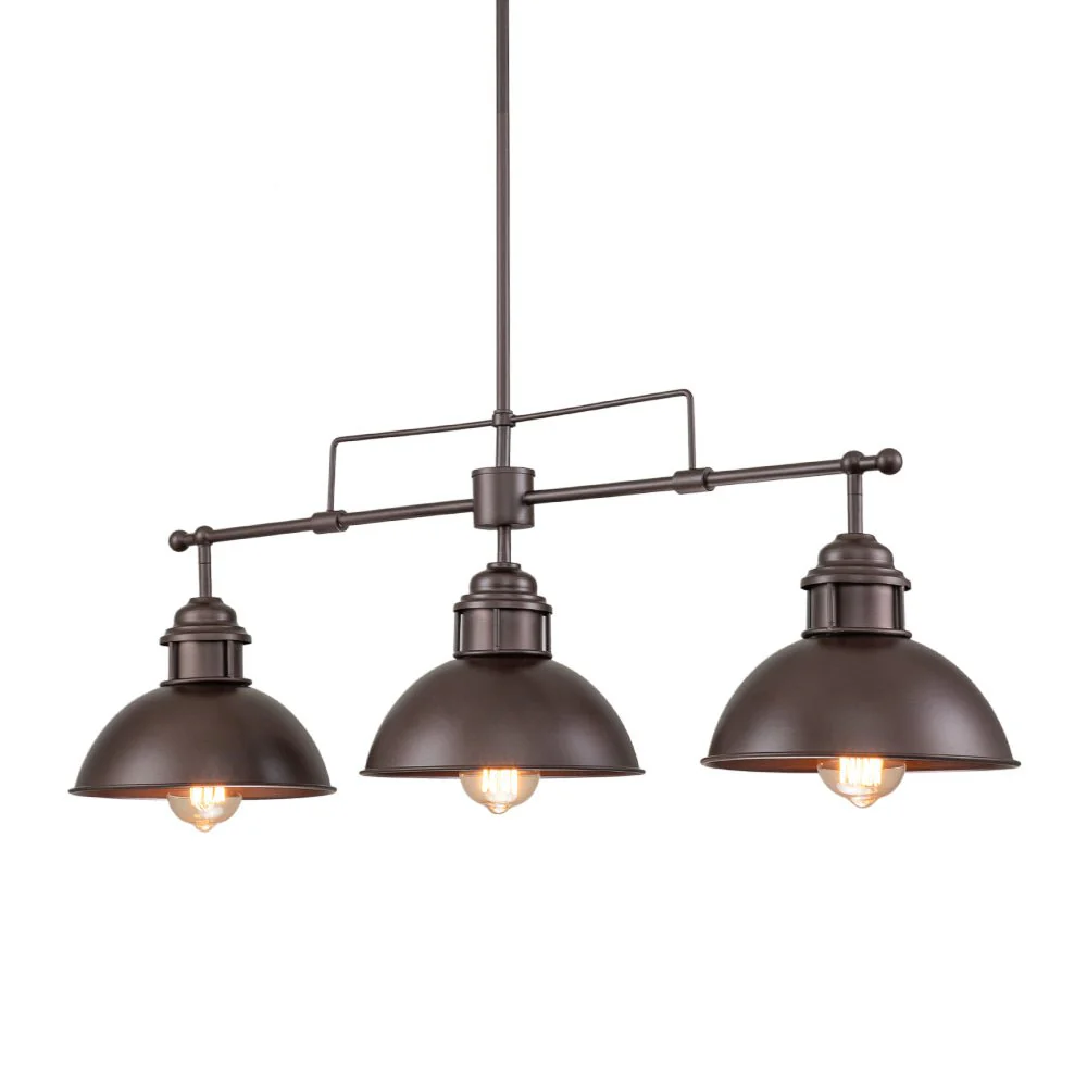 Modern Farmhouse 3-light Island Pot Lid Dome Pendant - Image 16