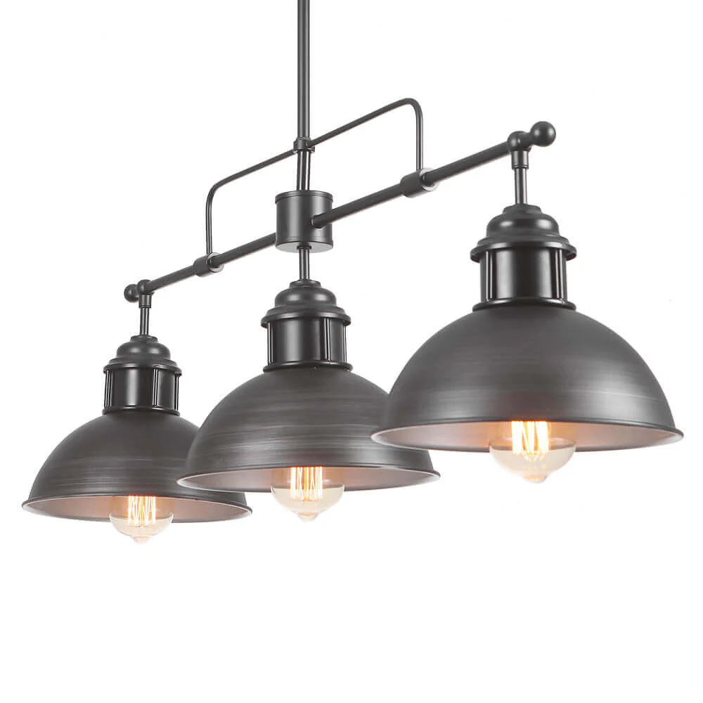 Modern Farmhouse 3-light Island Pot Lid Dome Pendant - Image 21