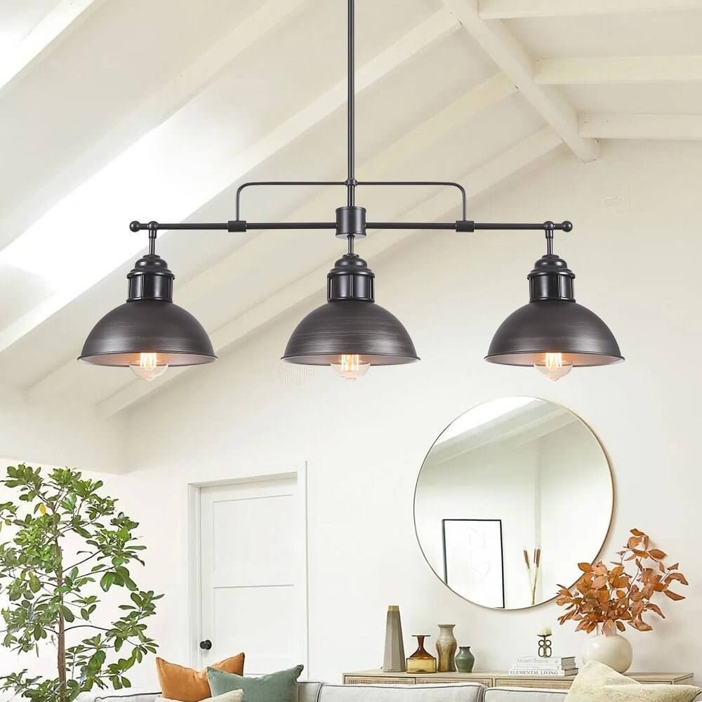 Modern Farmhouse 3-light Island Pot Lid Dome Pendant - Image 3