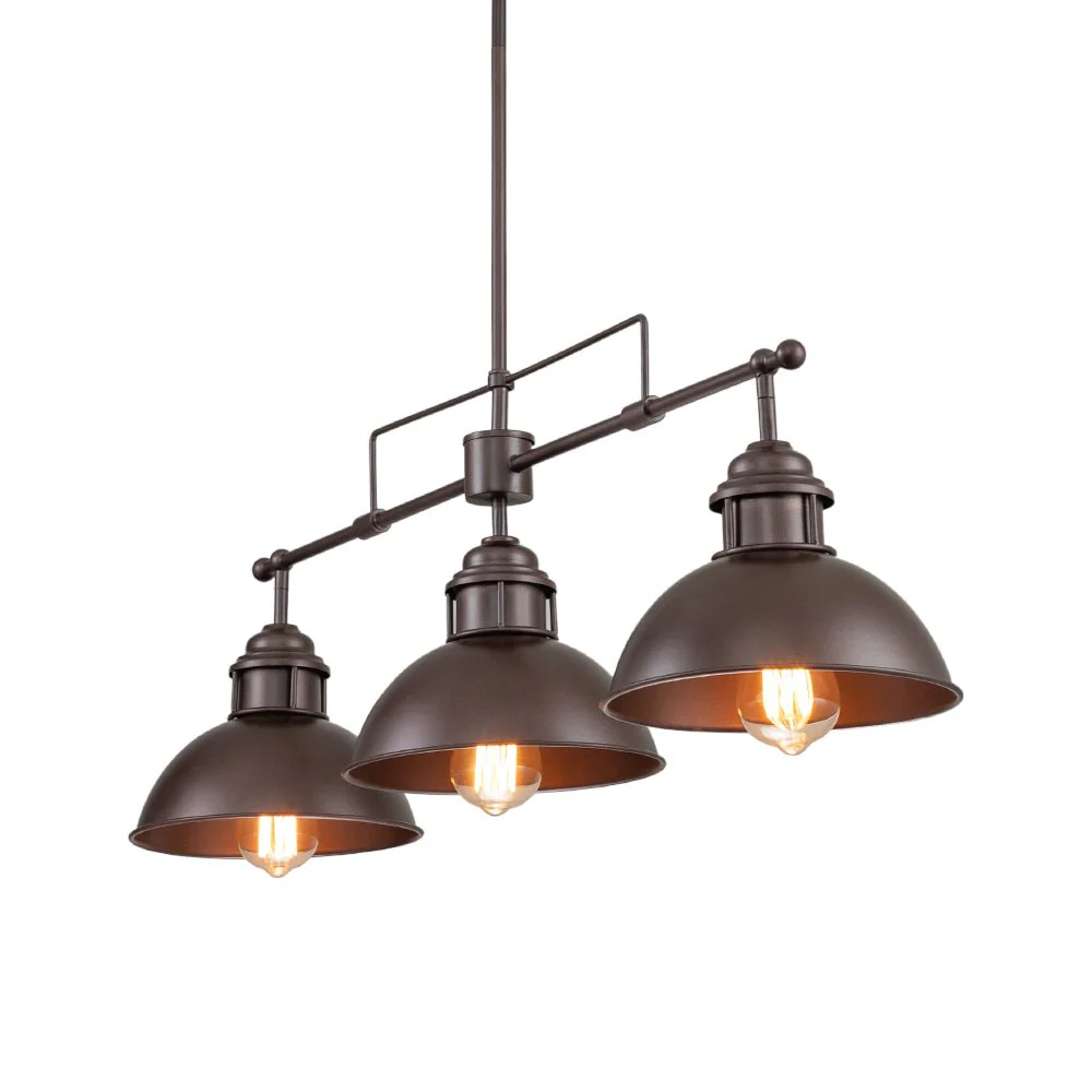 Modern Farmhouse 3-light Island Pot Lid Dome Pendant - Image 9