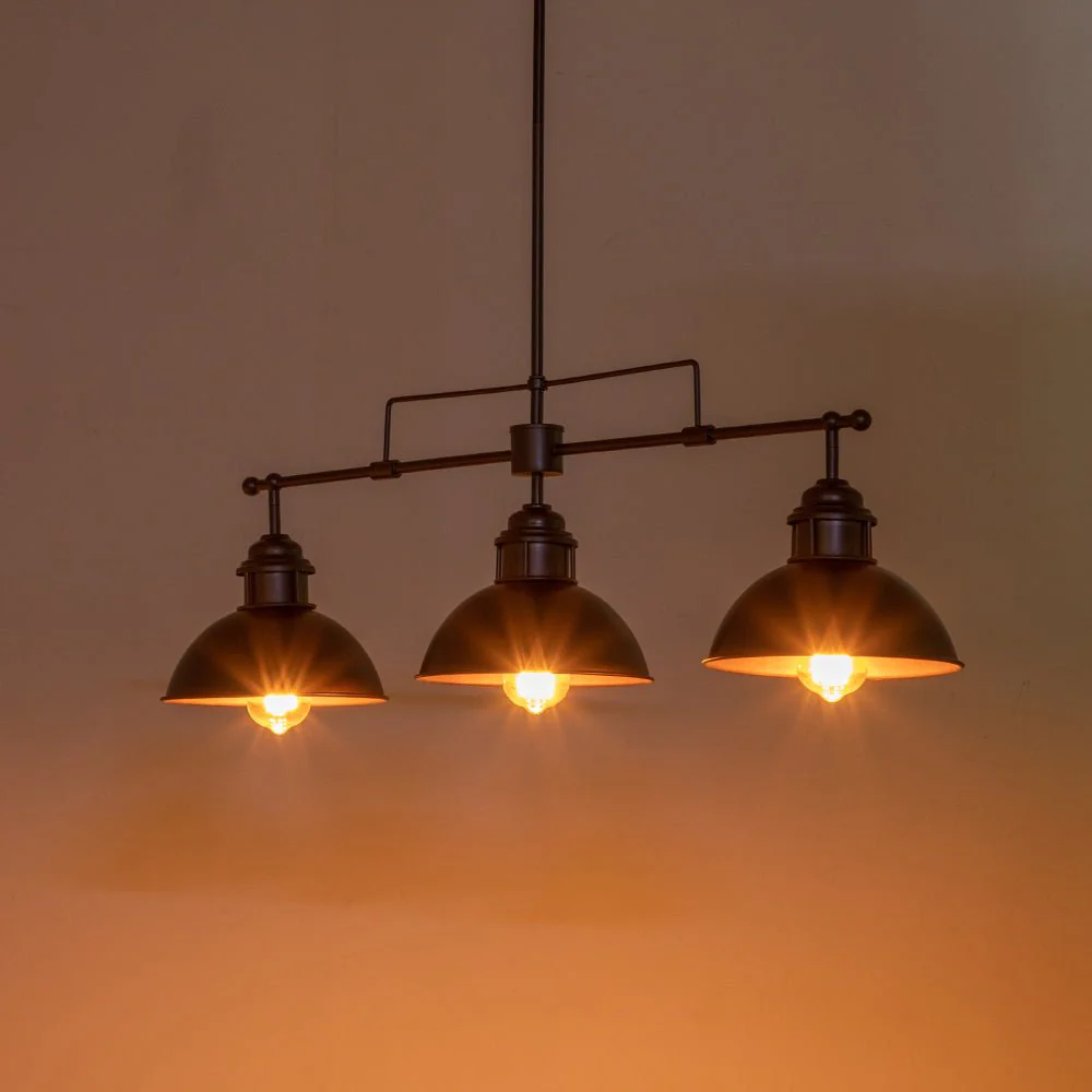 Modern Farmhouse 3-light Island Pot Lid Dome Pendant - Image 14