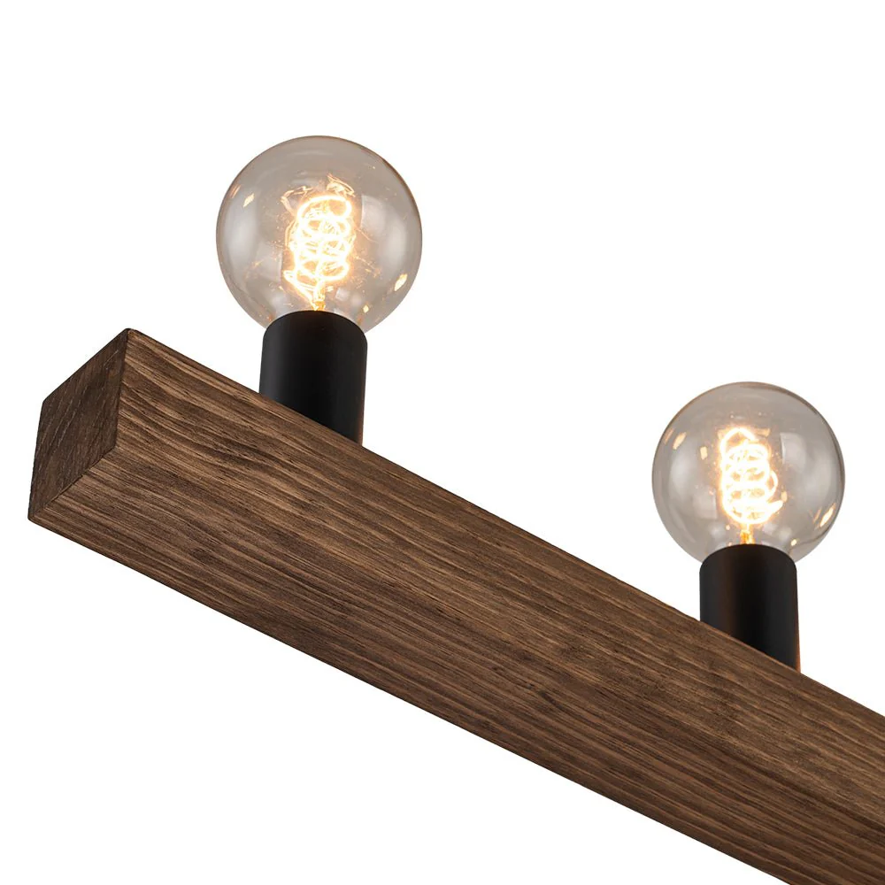Modern Farmhouse Pine Wooden Linear Island Chandelier - Image 10