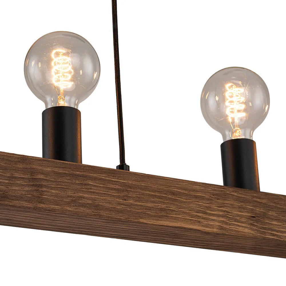 Modern Farmhouse Pine Wooden Linear Island Chandelier - Image 12