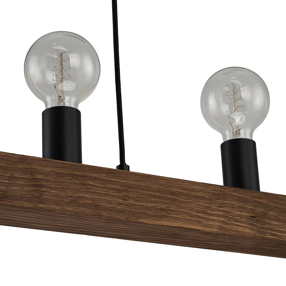 Modern Farmhouse Pine Wooden Linear Island Chandelier - Image 13