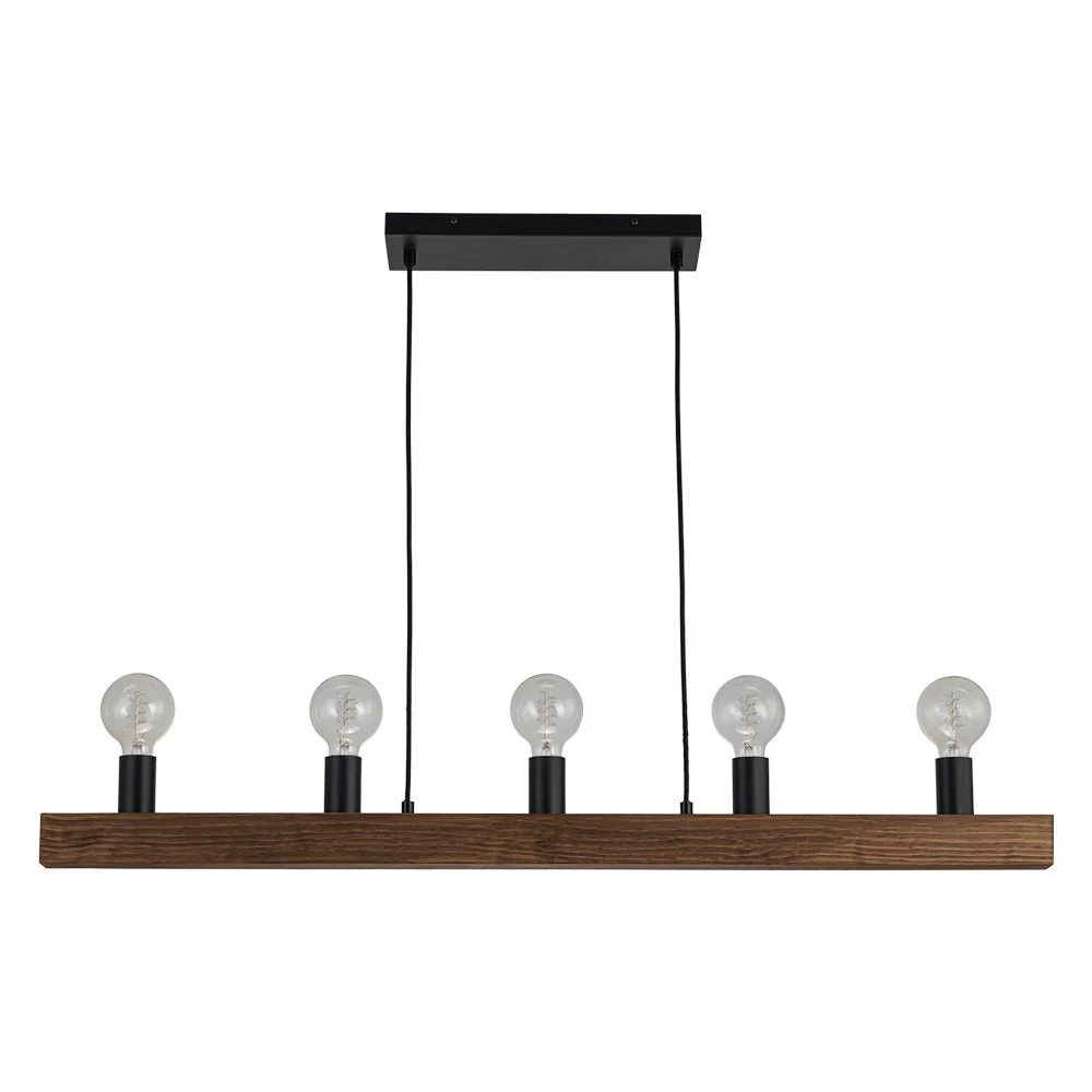 Modern Farmhouse Pine Wooden Linear Island Chandelier - Image 4