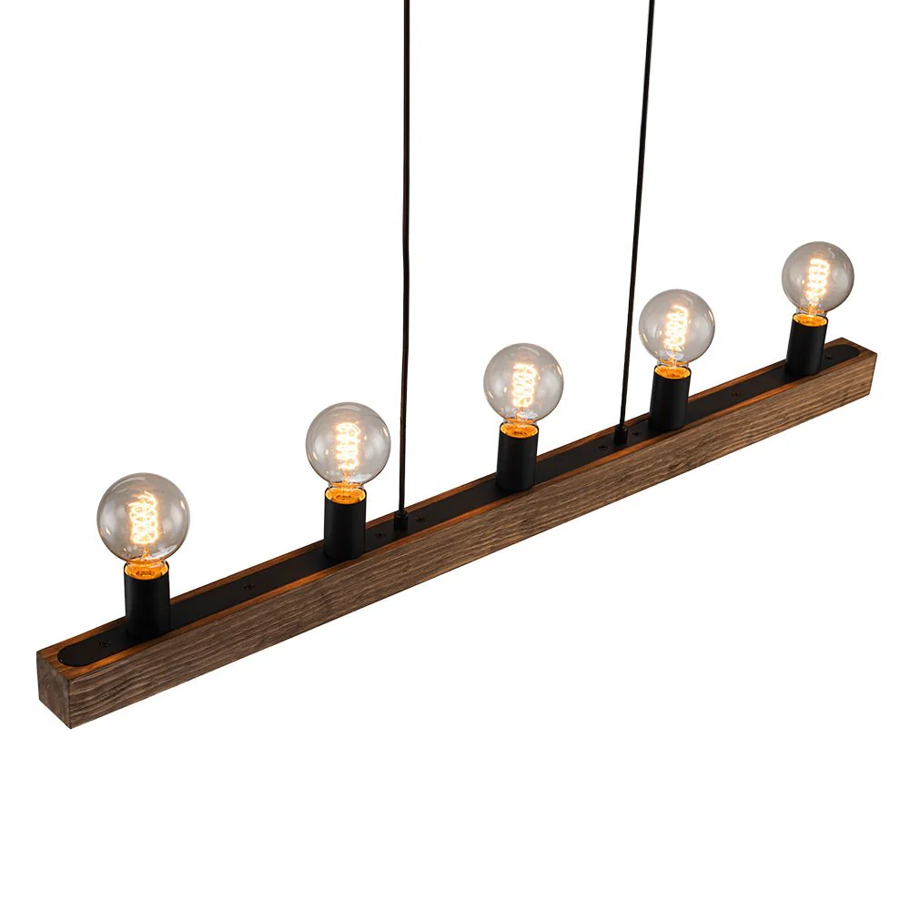 Modern Farmhouse Pine Wooden Linear Island Chandelier - Image 9