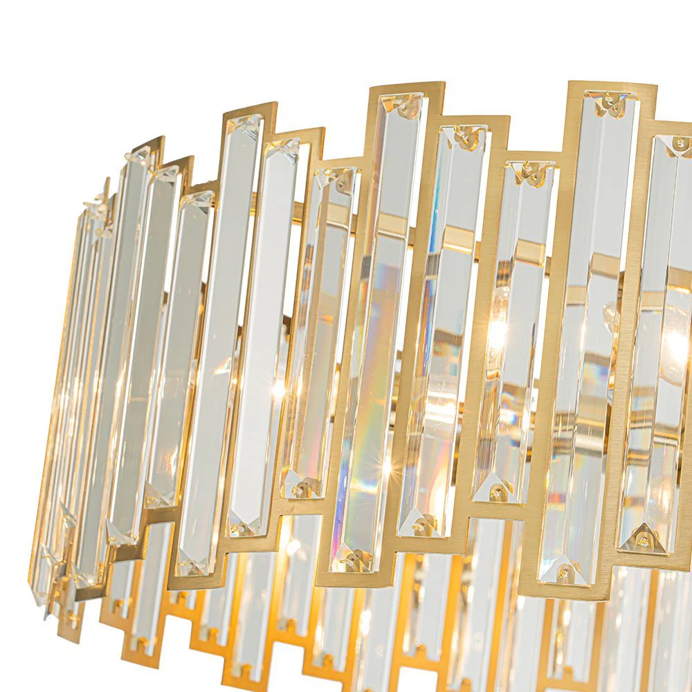 (OpenBox) Modern Glam Brass 6-Light Crystal Drum Cage Chandelier - Image 12