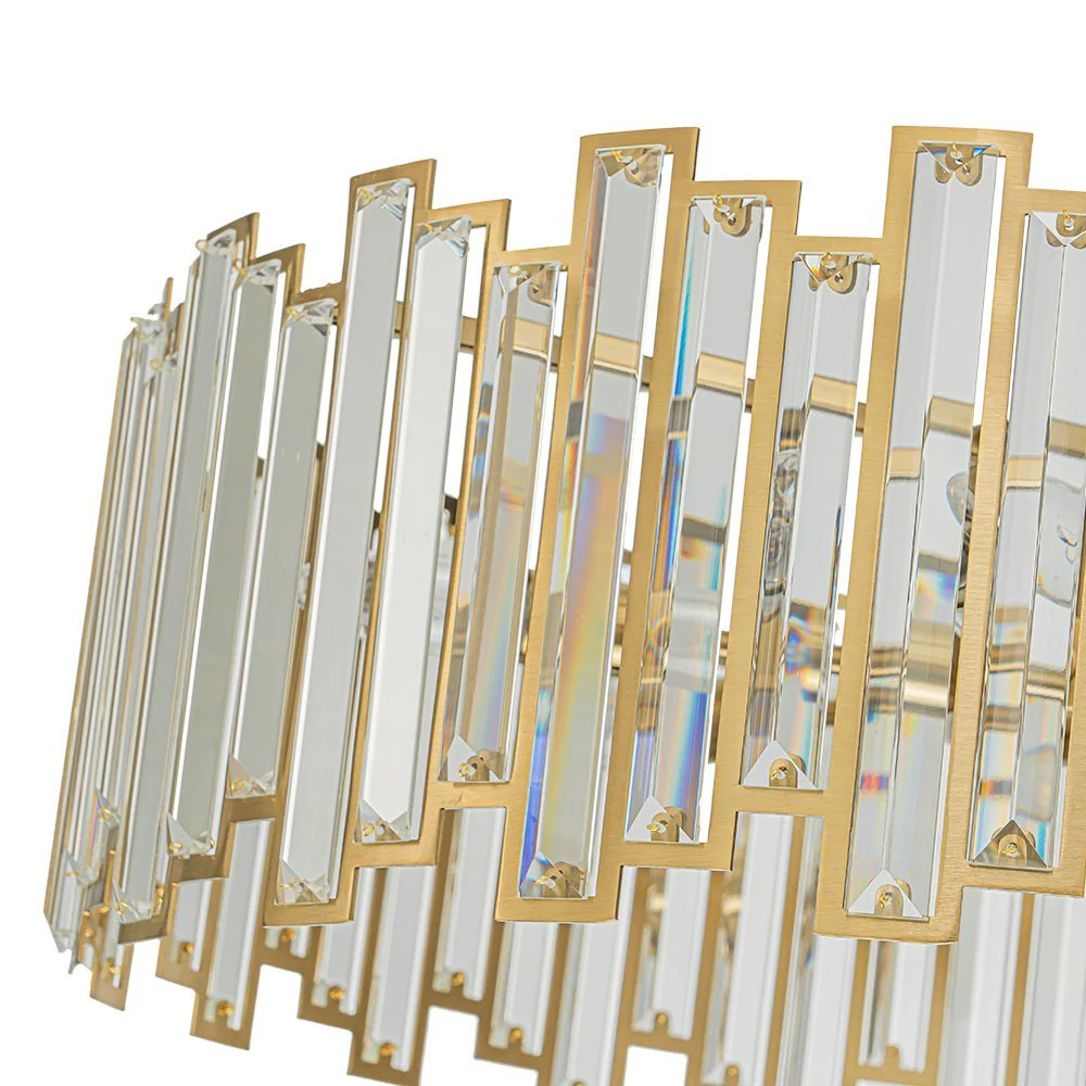 (OpenBox) Modern Glam Brass 6-Light Crystal Drum Cage Chandelier - Image 13