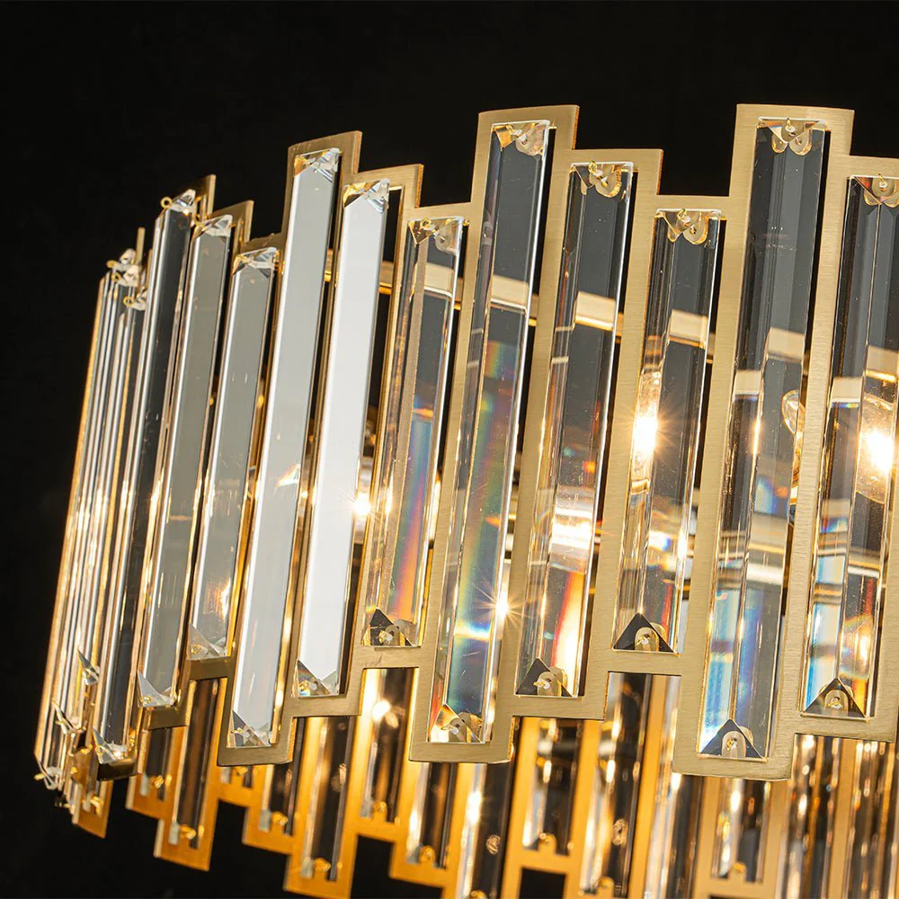 (OpenBox) Modern Glam Brass 6-Light Crystal Drum Cage Chandelier - Image 14