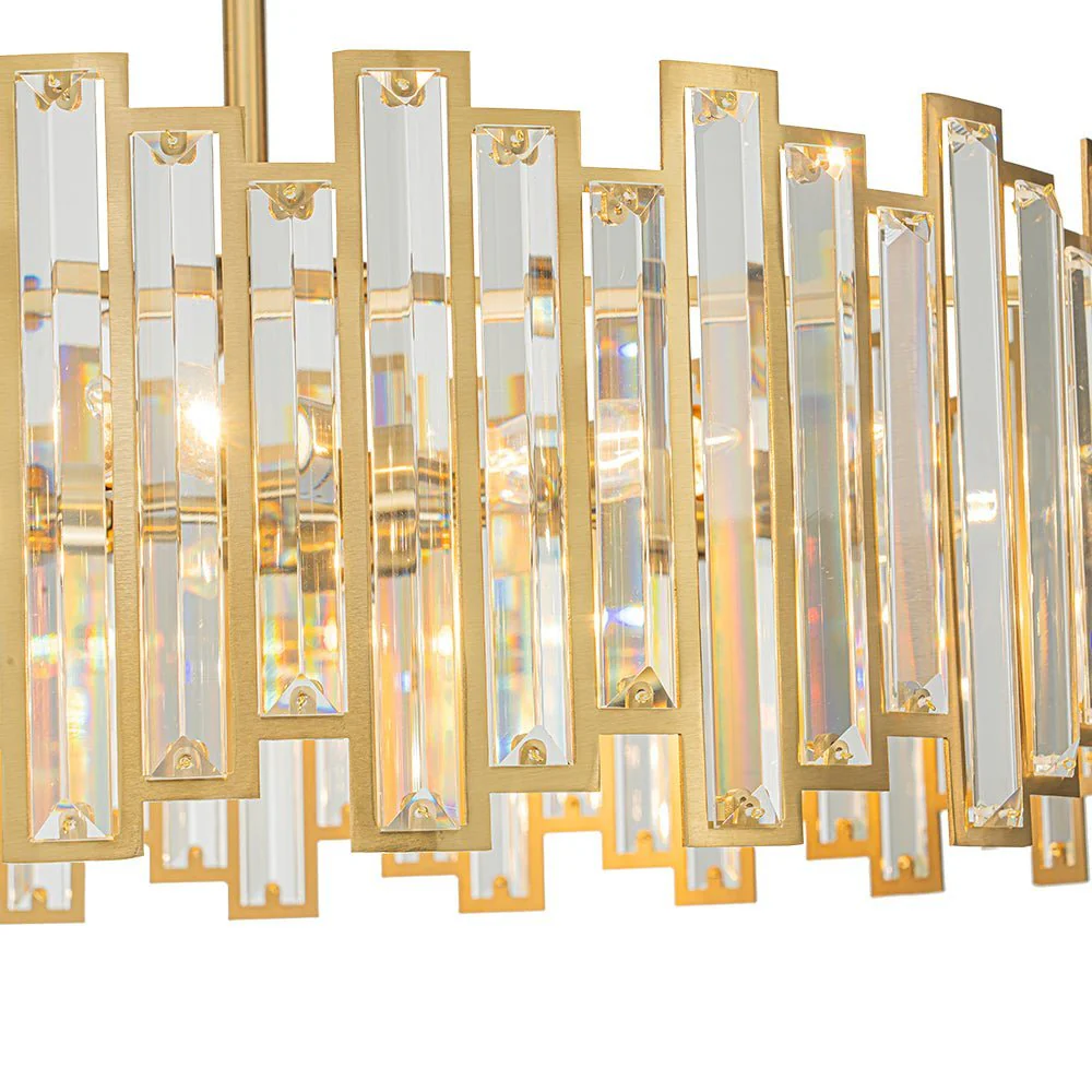 (OpenBox) Modern Glam Brass 6-Light Crystal Drum Cage Chandelier - Image 15