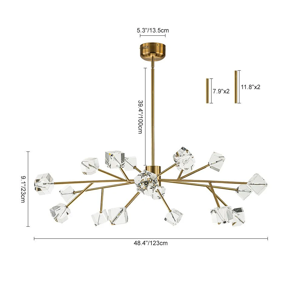 Modern Mid-century Glam Branch Crystal Sputnik Chandelier - Image 18