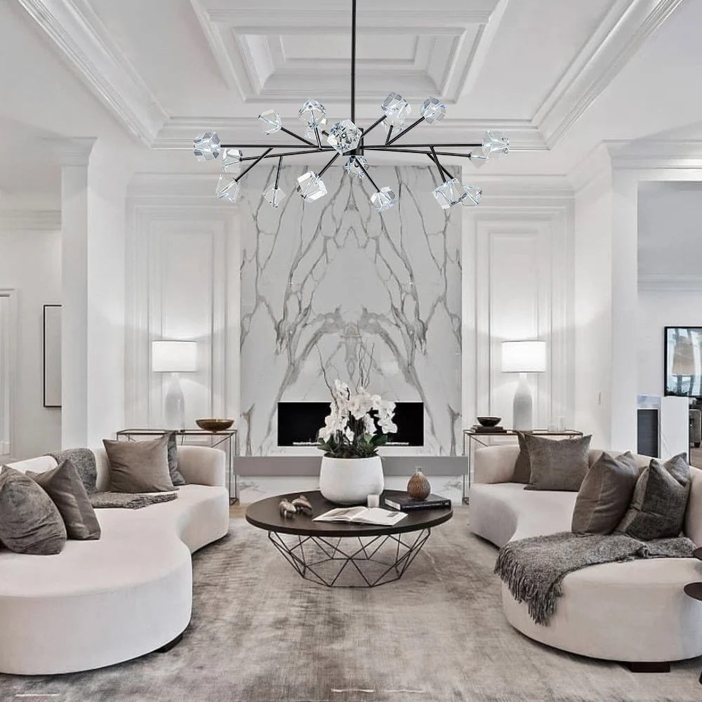 Modern Mid-century Glam Branch Crystal Sputnik Chandelier - Image 2