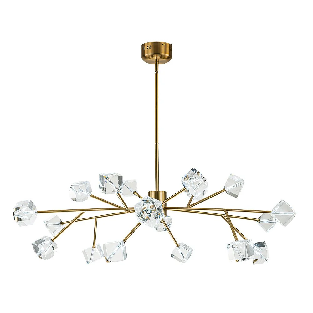 Modern Mid-century Glam Branch Crystal Sputnik Chandelier - Image 5