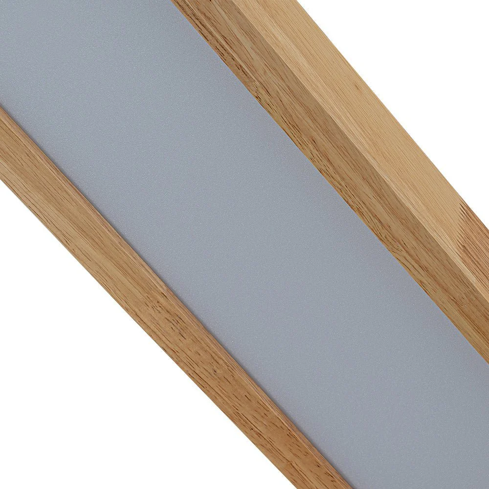 (OpenBox) Natural Wood Long Oval Dimmable LED Flush Mount - Image 16