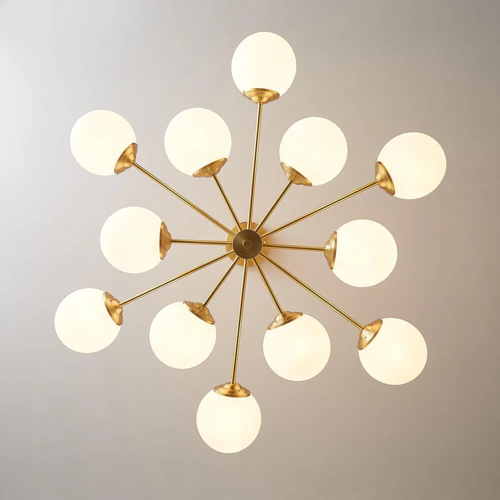 (OpenBox) Opal Glass Globe Sputnik Chandelier - Image 10