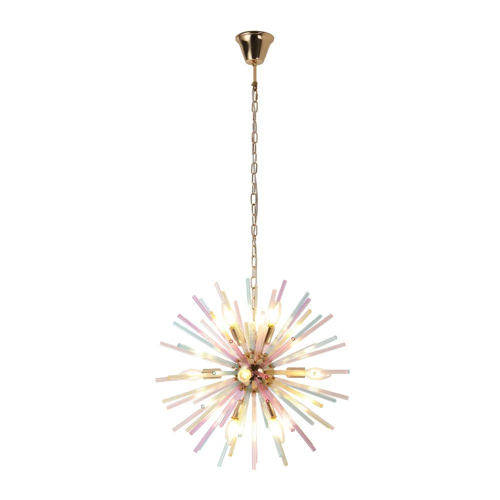 (OpenBox) Pop Art Colorful Tube 12-Light Sunburst Chandelier - Image 5