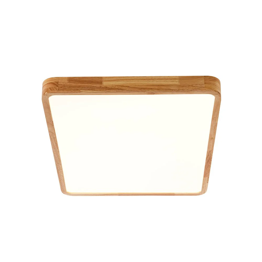 (OpenBox) Rectangle Wooden Dimmable LED Flush Mount Ceiling Light - Image 12