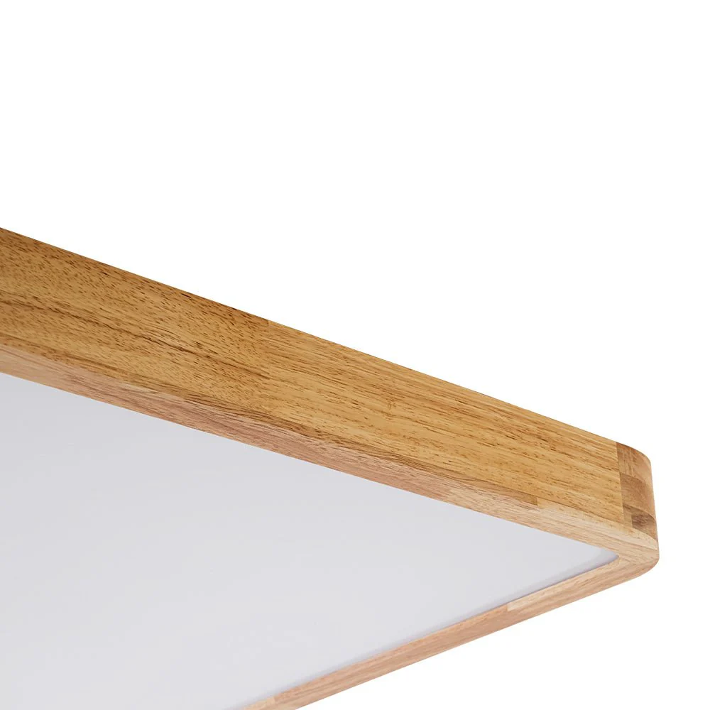 (OpenBox) Rectangle Wooden Dimmable LED Flush Mount Ceiling Light - Image 15
