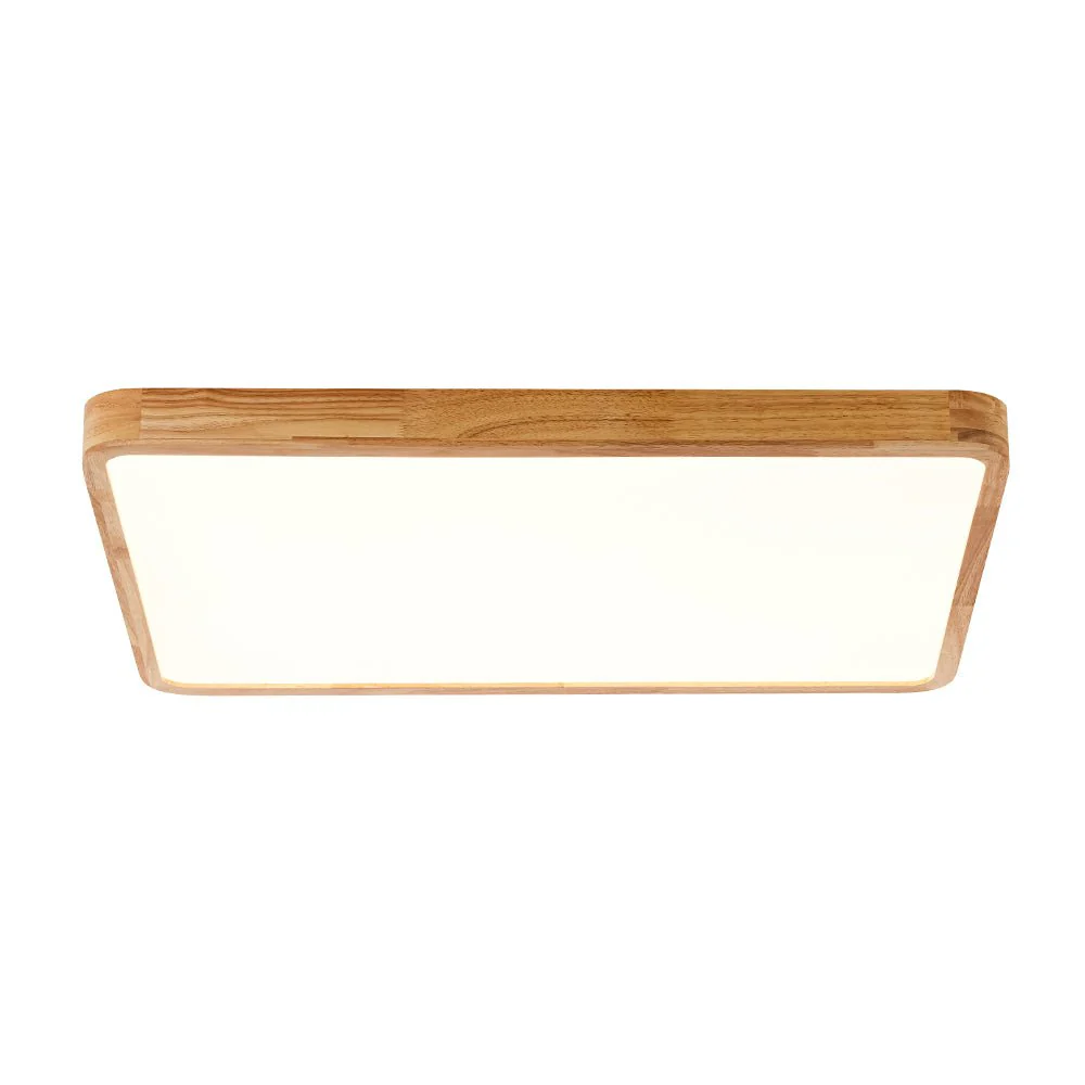(OpenBox) Rectangle Wooden Dimmable LED Flush Mount Ceiling Light - Image 6
