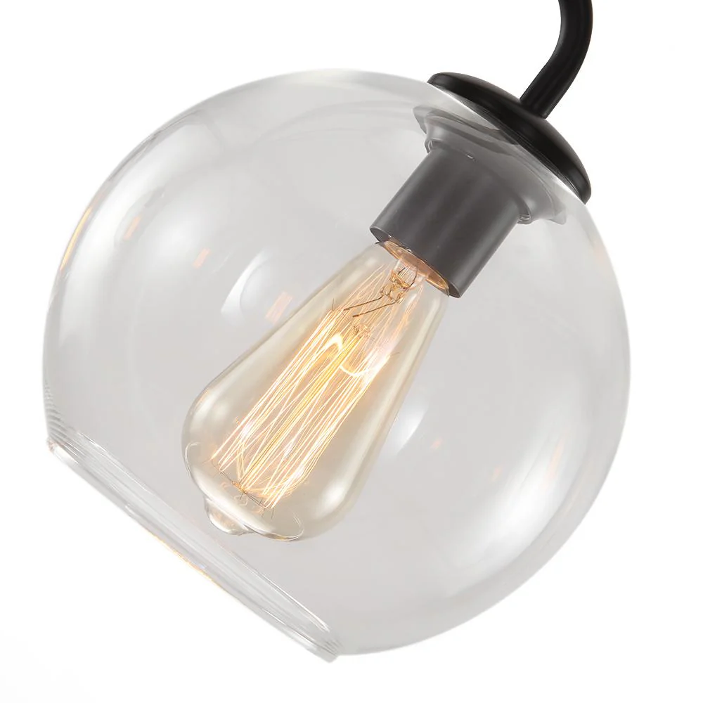Round Globe Sputnik 5-light Chandelier Bubble Glass Design - Image 10