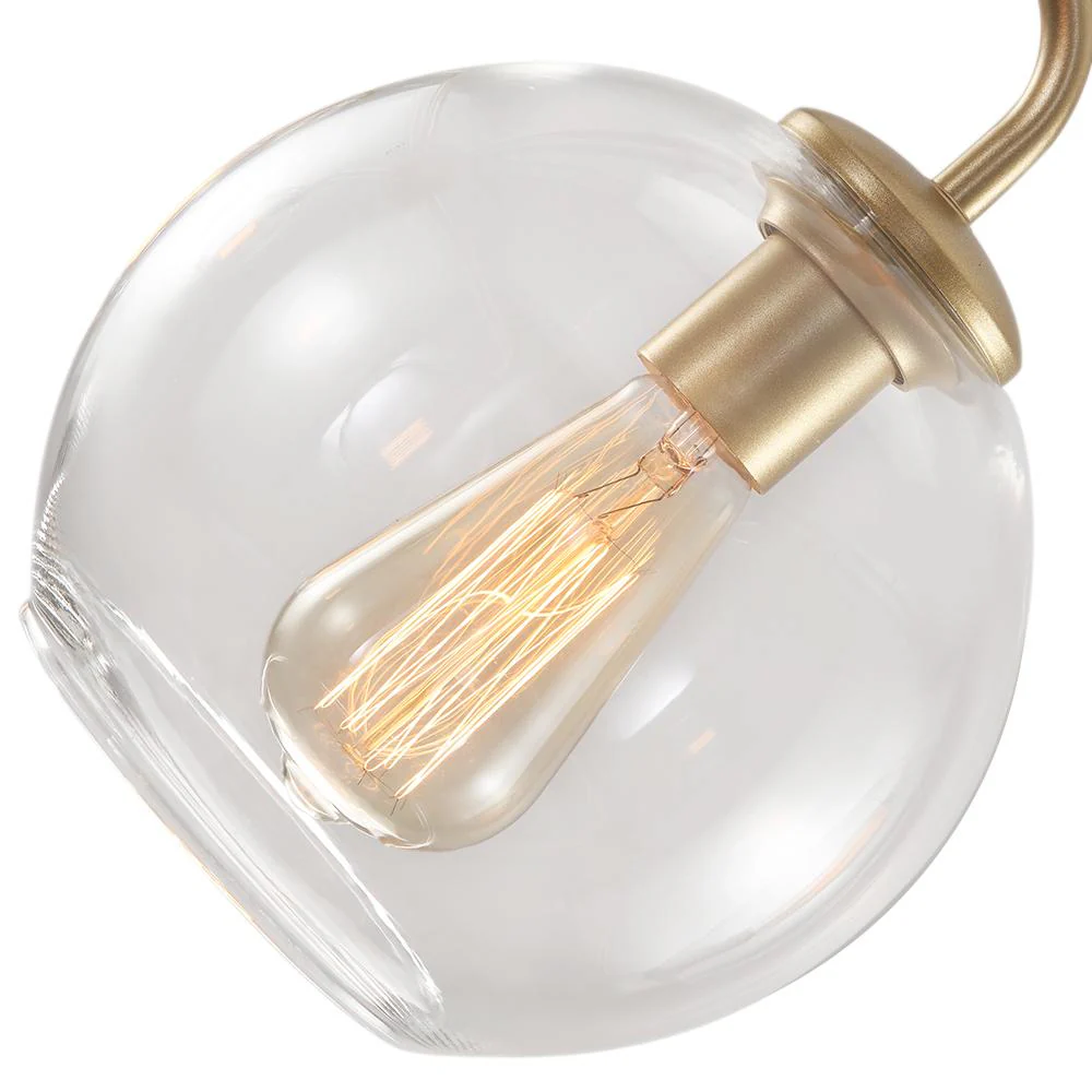 Round Globe Sputnik 5-light Chandelier Bubble Glass Design - Image 7