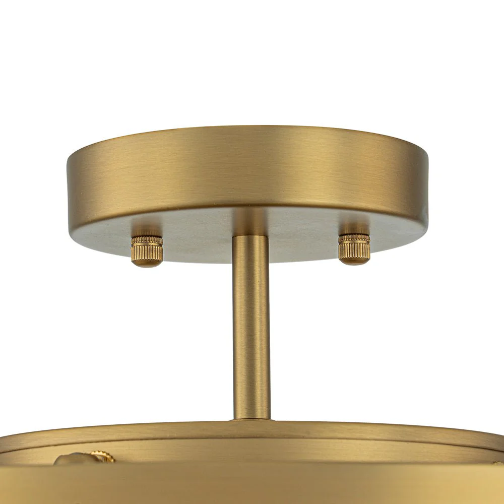 (OpenBox) Tiered Hammered Water Glass Round Semi Flush Mount - Image 21