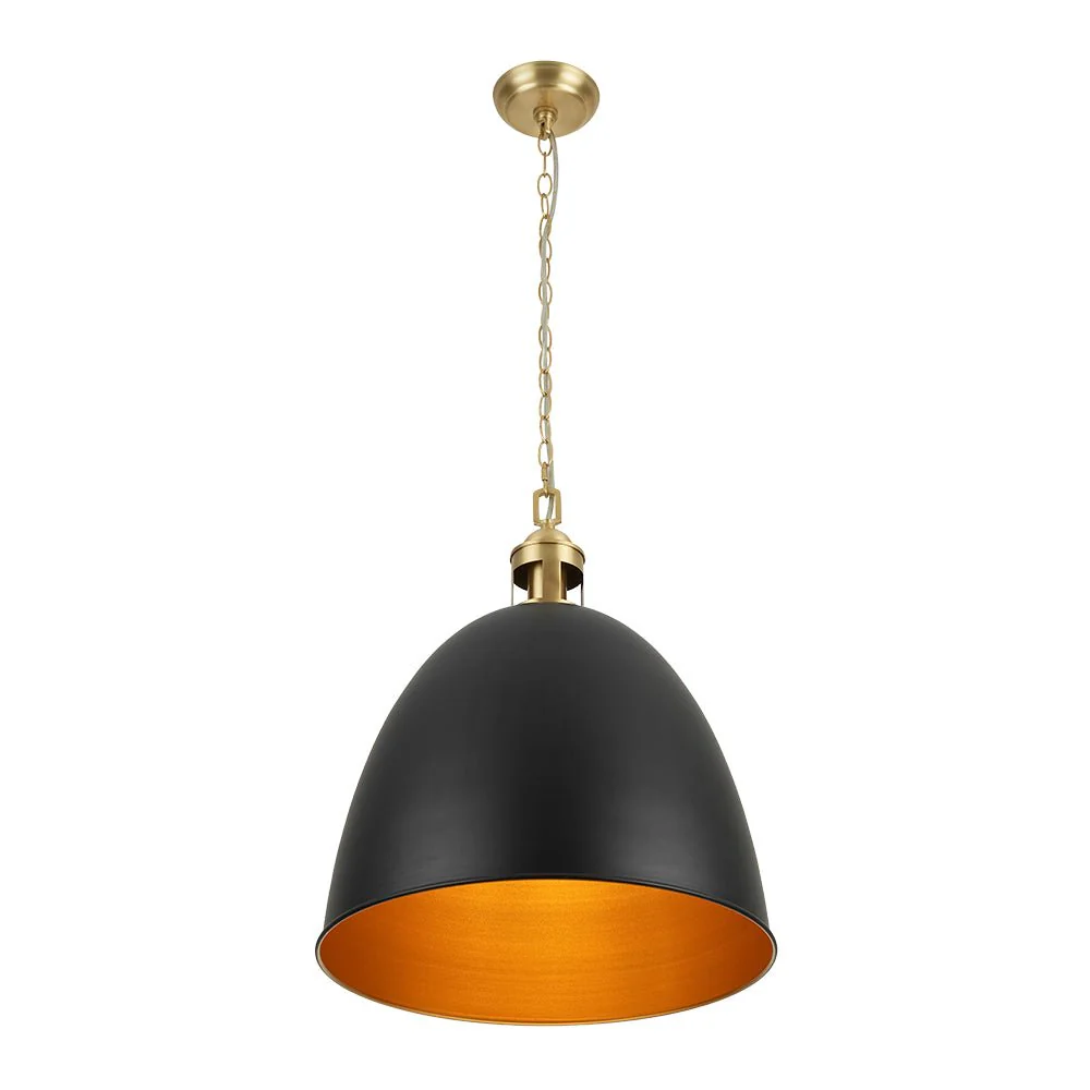 (OpenBox) Vintage Luxe Farmhouse Large Iron Bell Pendant Light - Image 10
