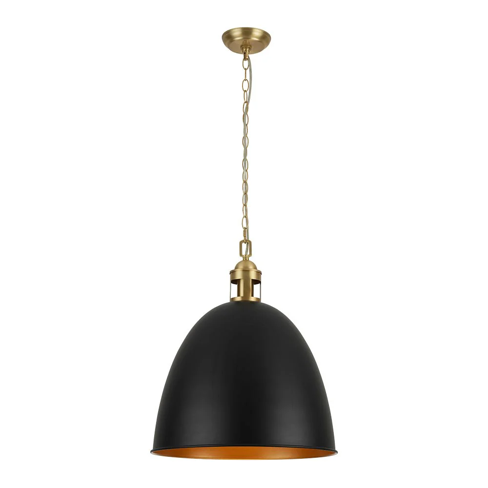 (OpenBox) Vintage Luxe Farmhouse Large Iron Bell Pendant Light - Image 5