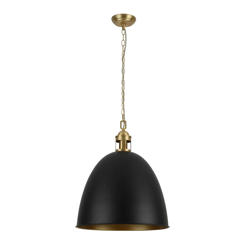 (OpenBox) Vintage Luxe Farmhouse Large Iron Bell Pendant Light - Image 6