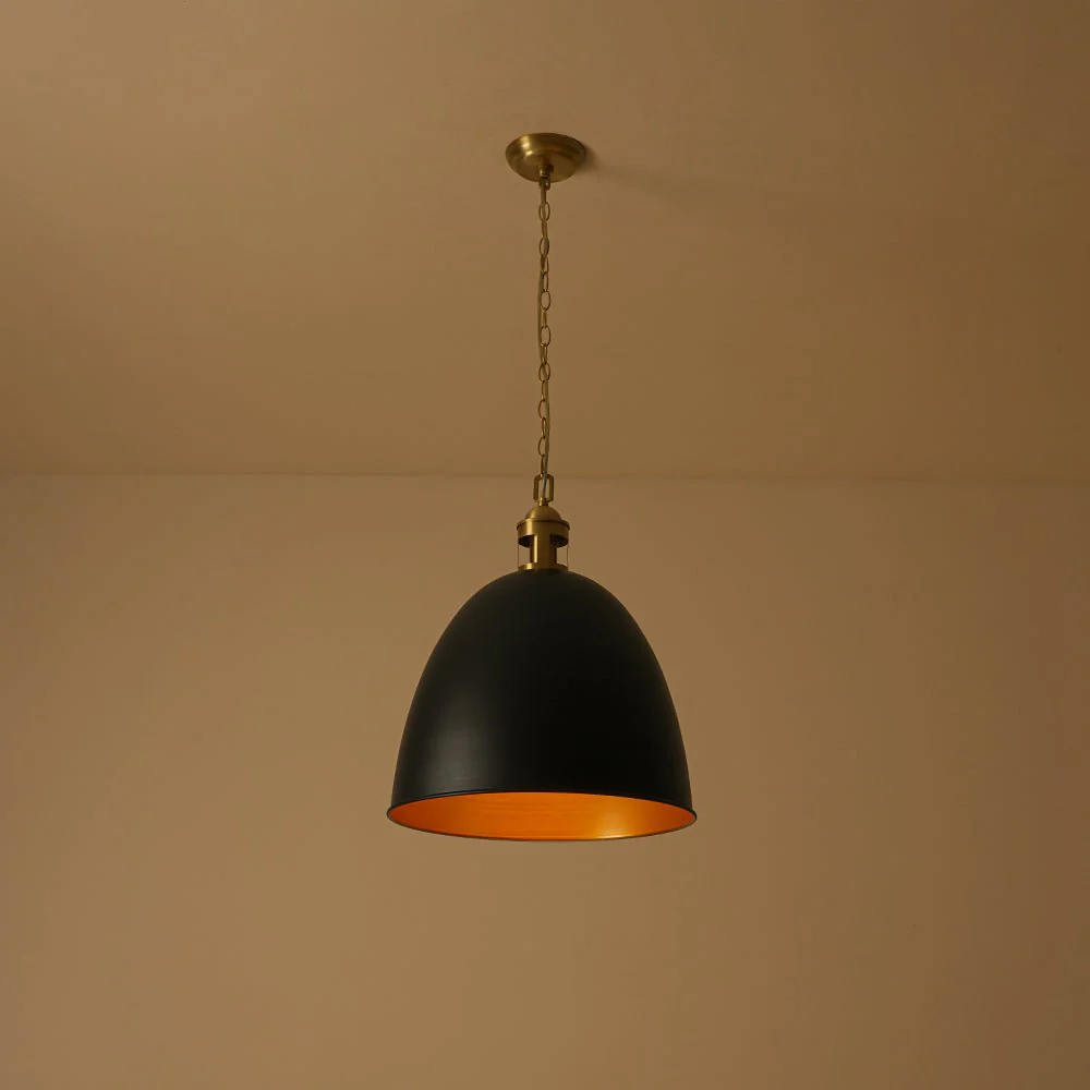 (OpenBox) Vintage Luxe Farmhouse Large Iron Bell Pendant Light - Image 7