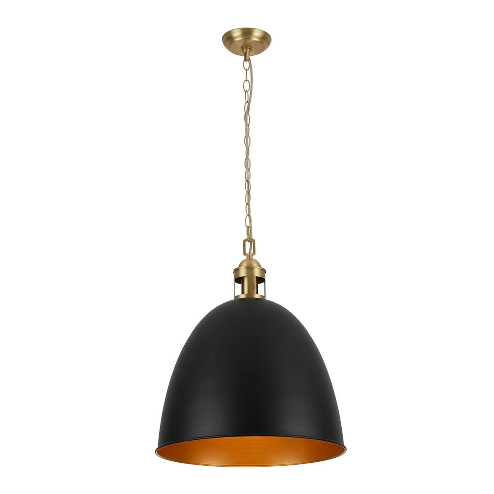 (OpenBox) Vintage Luxe Farmhouse Large Iron Bell Pendant Light - Image 9