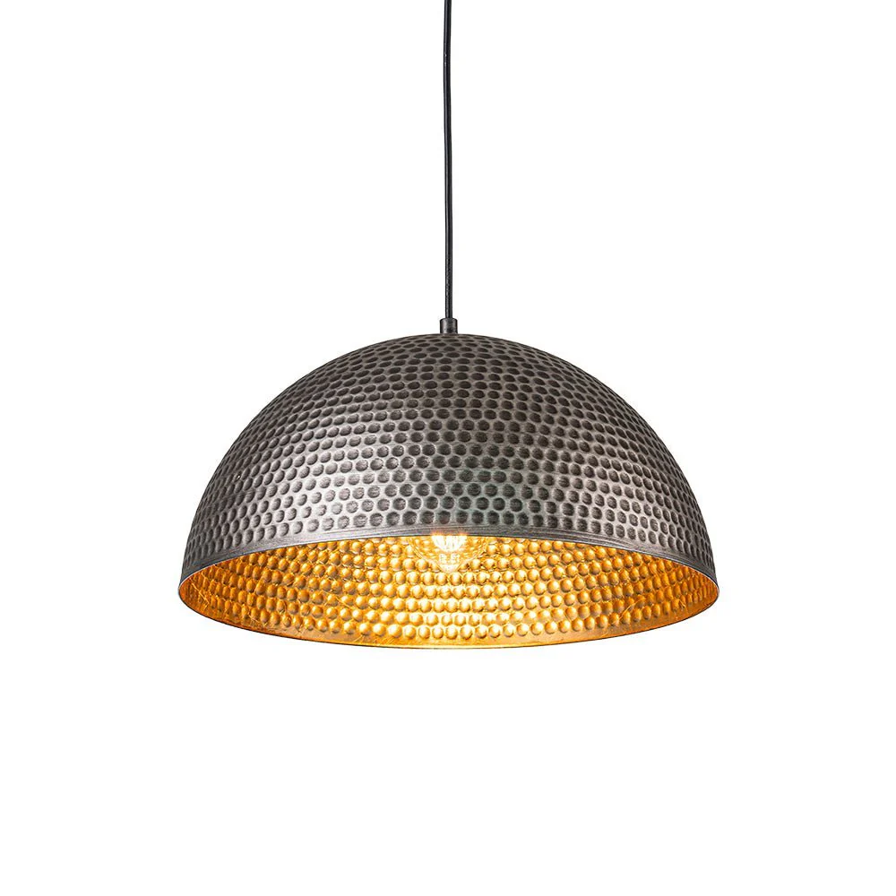 (OpenBox) Vintage Luxe Oversized Hammered Dome Pendant - Image 10