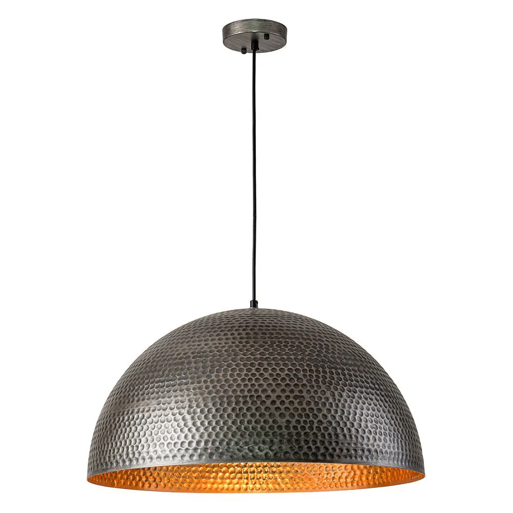 (OpenBox) Vintage Luxe Oversized Hammered Dome Pendant - Image 11
