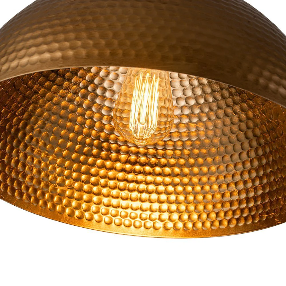 (OpenBox) Vintage Luxe Oversized Hammered Dome Pendant - Image 17