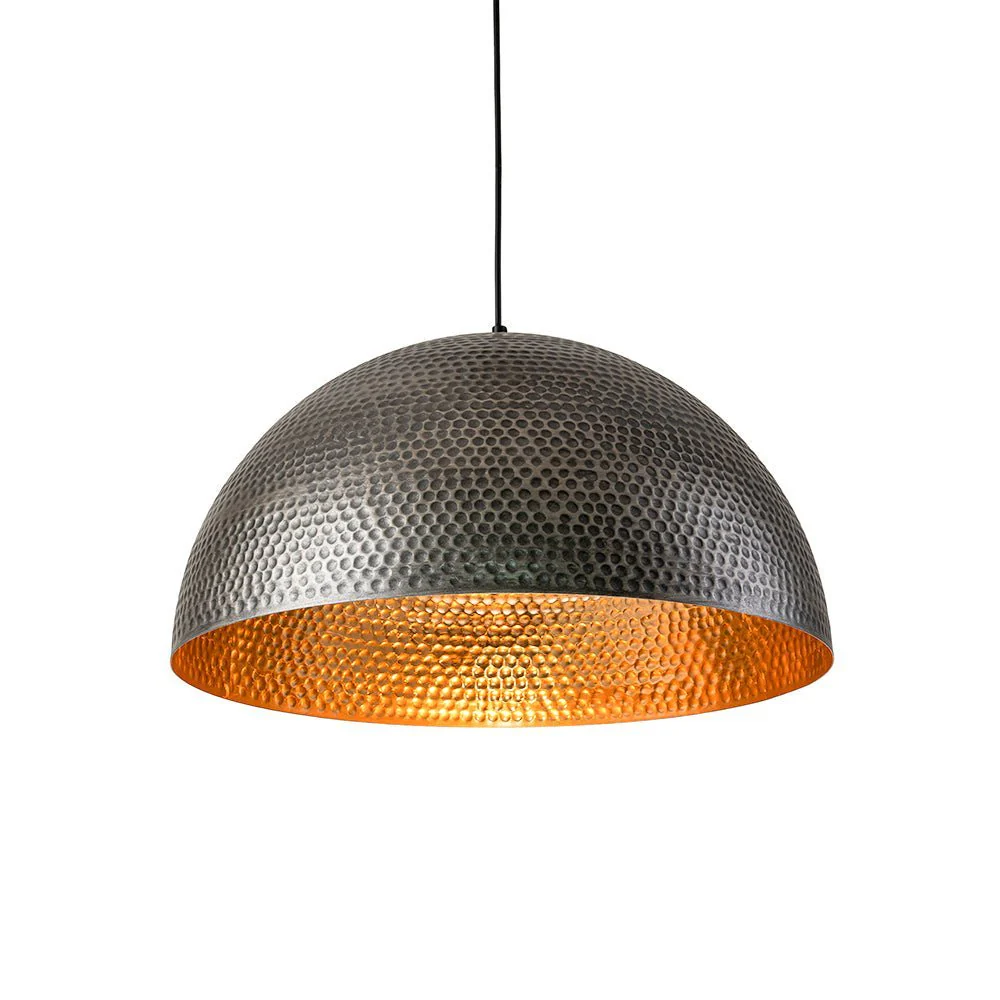 (OpenBox) Vintage Luxe Oversized Hammered Dome Pendant - Image 7
