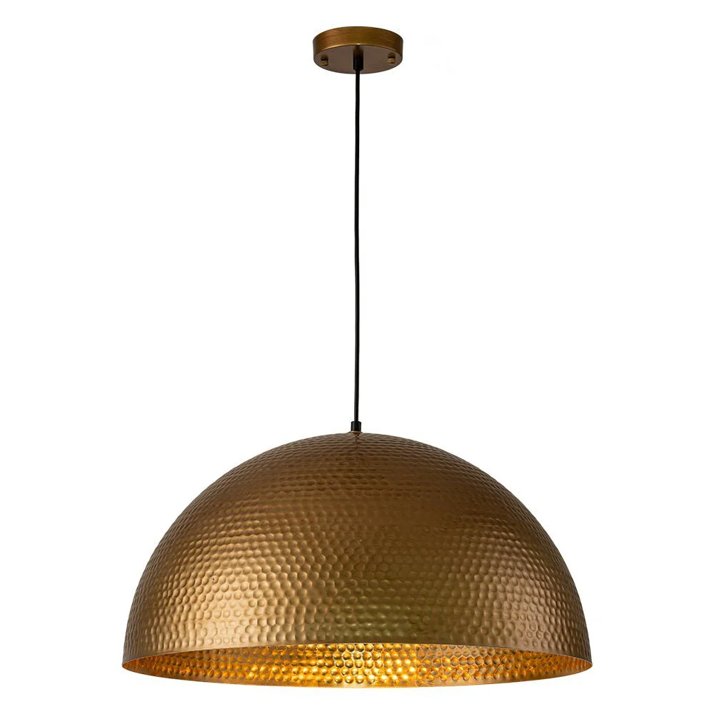 (OpenBox) Vintage Luxe Oversized Hammered Dome Pendant - Image 8