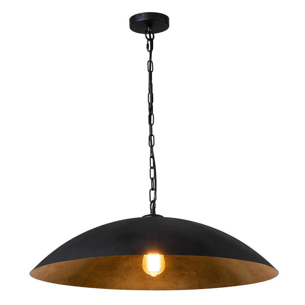 (OpenBox) Vintage Oversized Flat Dome Metal Pendant Light - Image 12