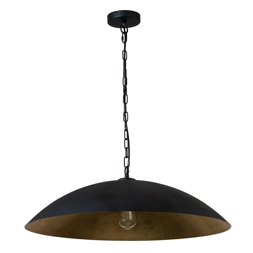 (OpenBox) Vintage Oversized Flat Dome Metal Pendant Light - Image 13