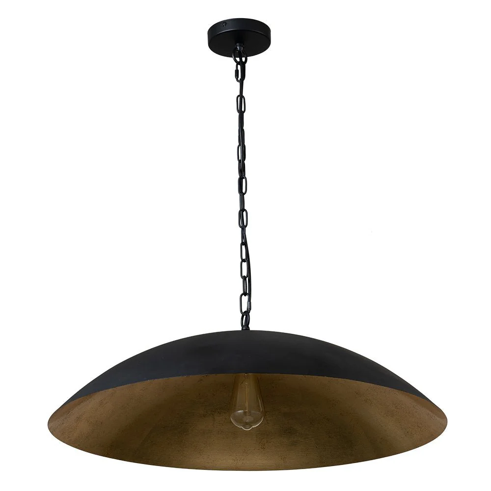 (OpenBox) Vintage Oversized Flat Dome Metal Pendant Light - Image 15