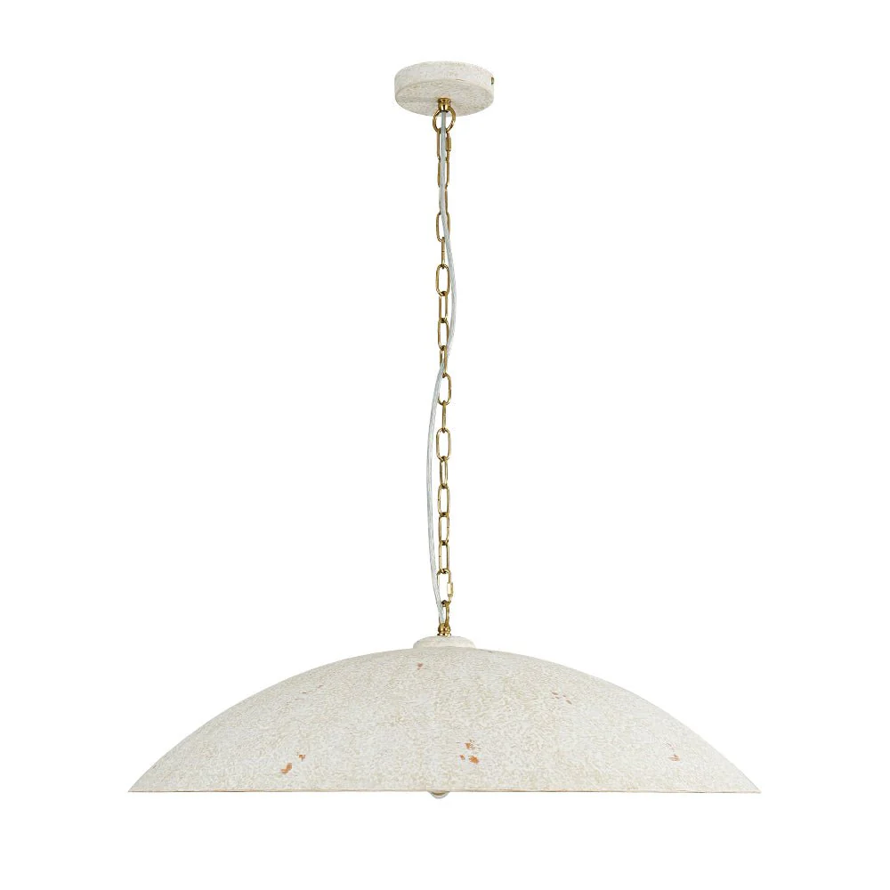 Vintage Oversized Flat Dome Metal Pendant Light - Image 28