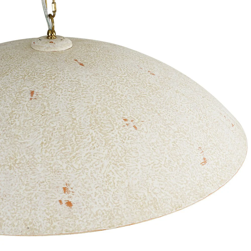 Vintage Oversized Flat Dome Metal Pendant Light - Image 31