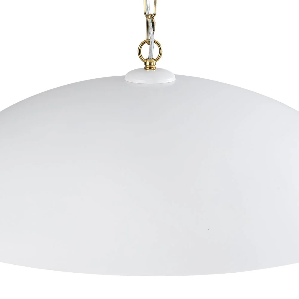 Vintage Oversized Flat Dome Metal Pendant Light - Image 37