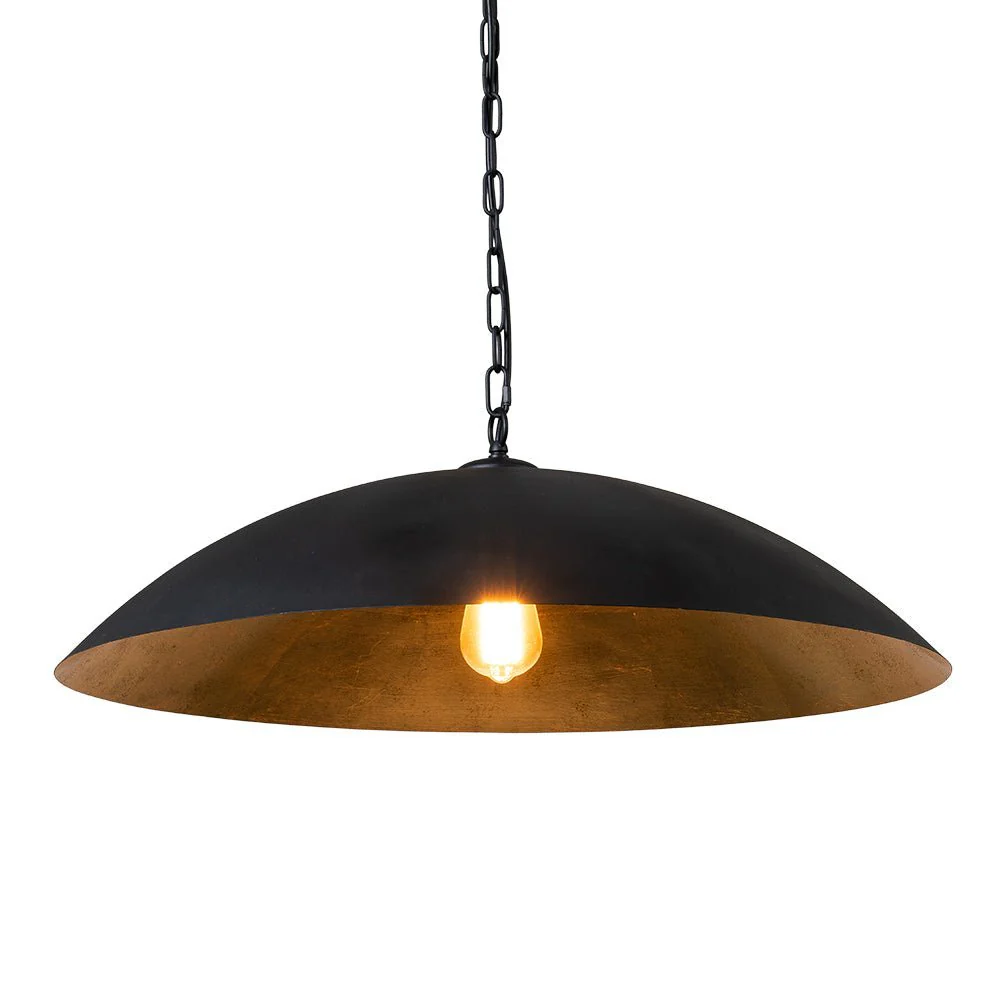 (OpenBox) Vintage Oversized Flat Dome Metal Pendant Light - Image 9