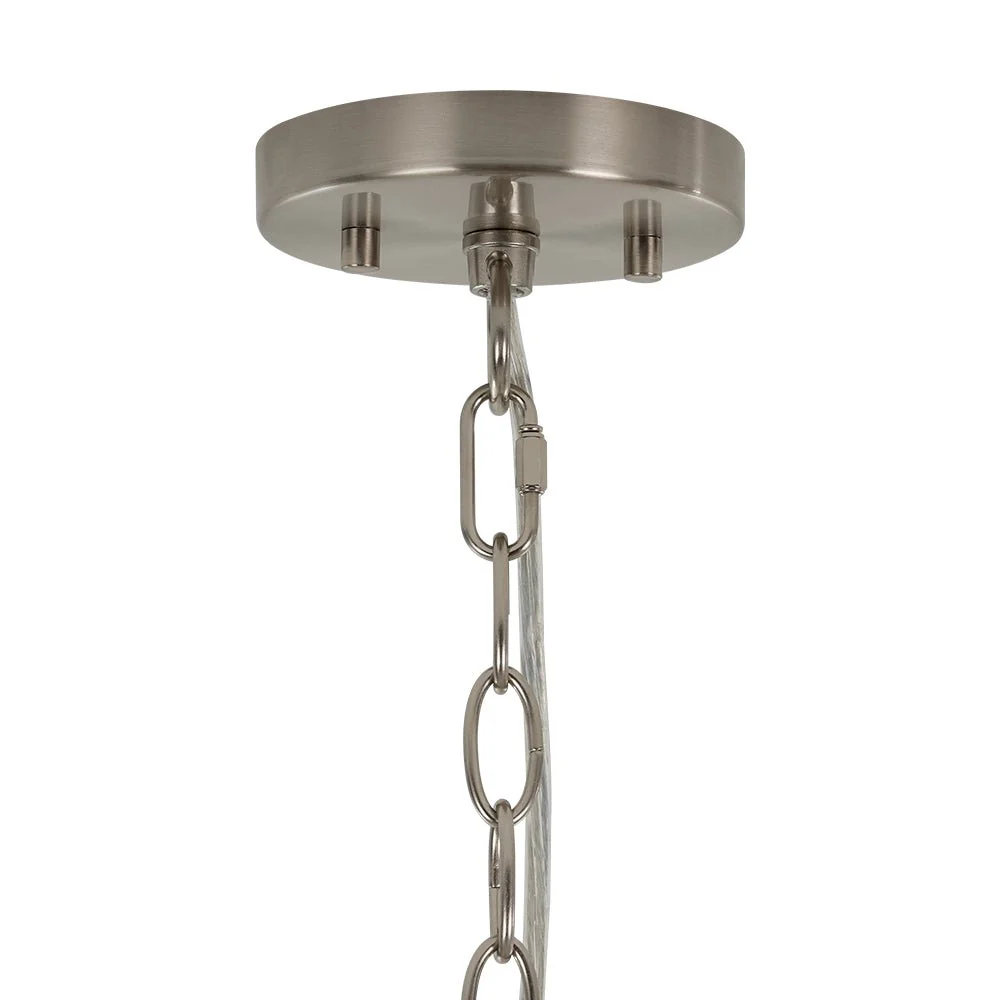 Oversized 8-Light Spiral Tiered Clear Glass Bubble Chandelier - Image 11