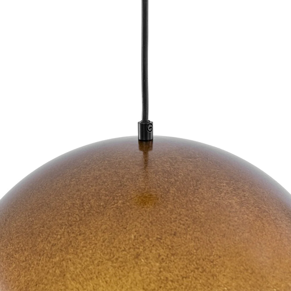 Oversized Antique Dark Rust Iron Dome Pendant Light - Image 38