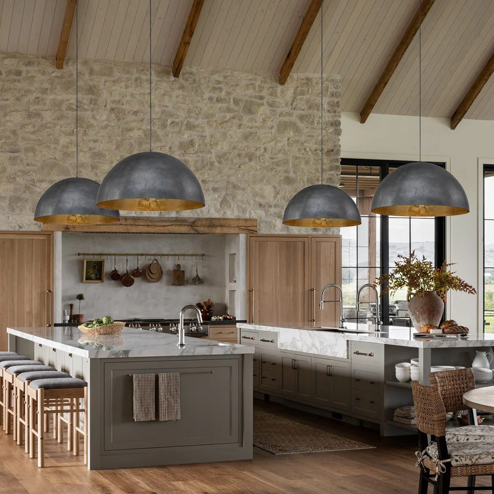 Oversized Metal Dome Pendant Light - Image 11