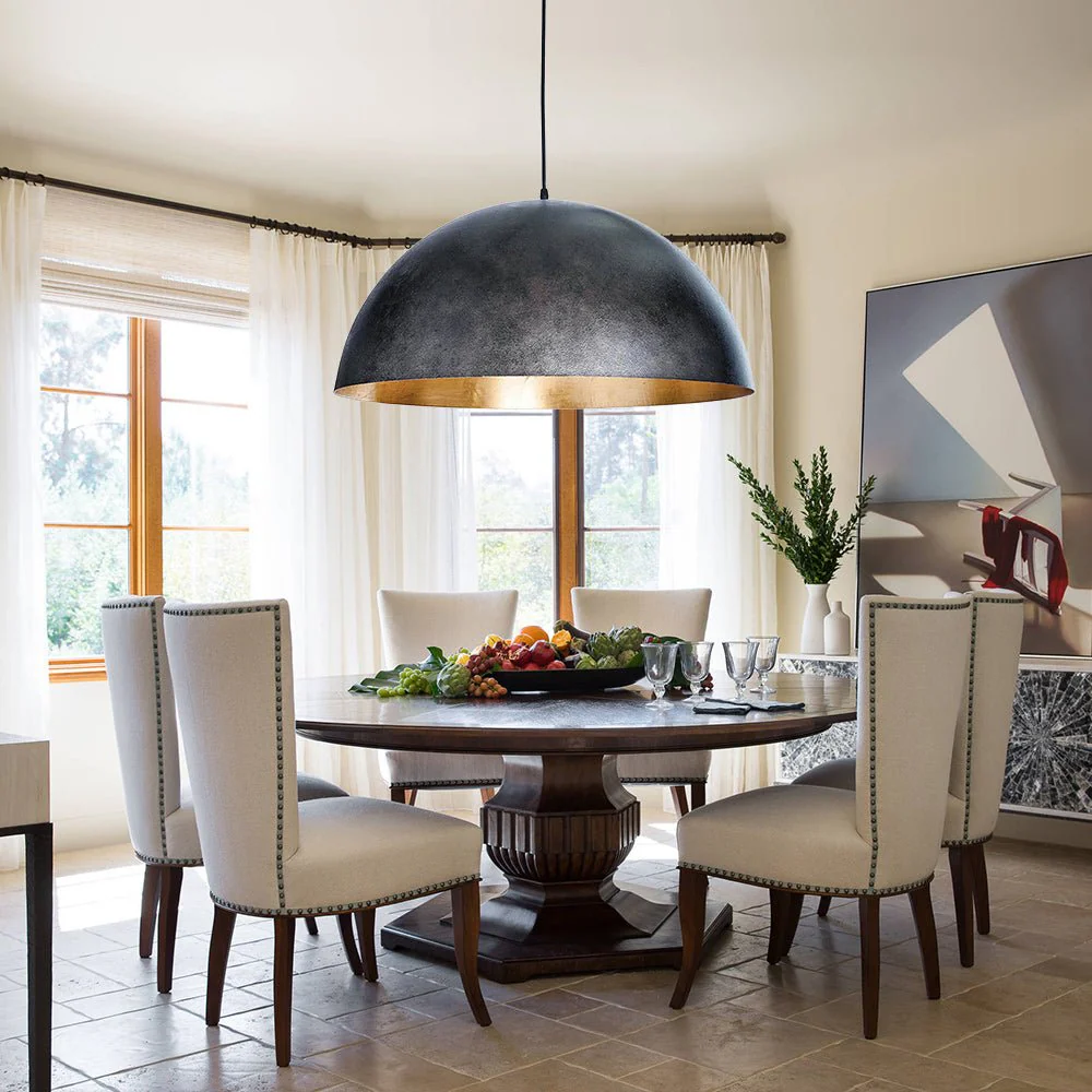 Oversized Metal Dome Pendant Light - Image 3